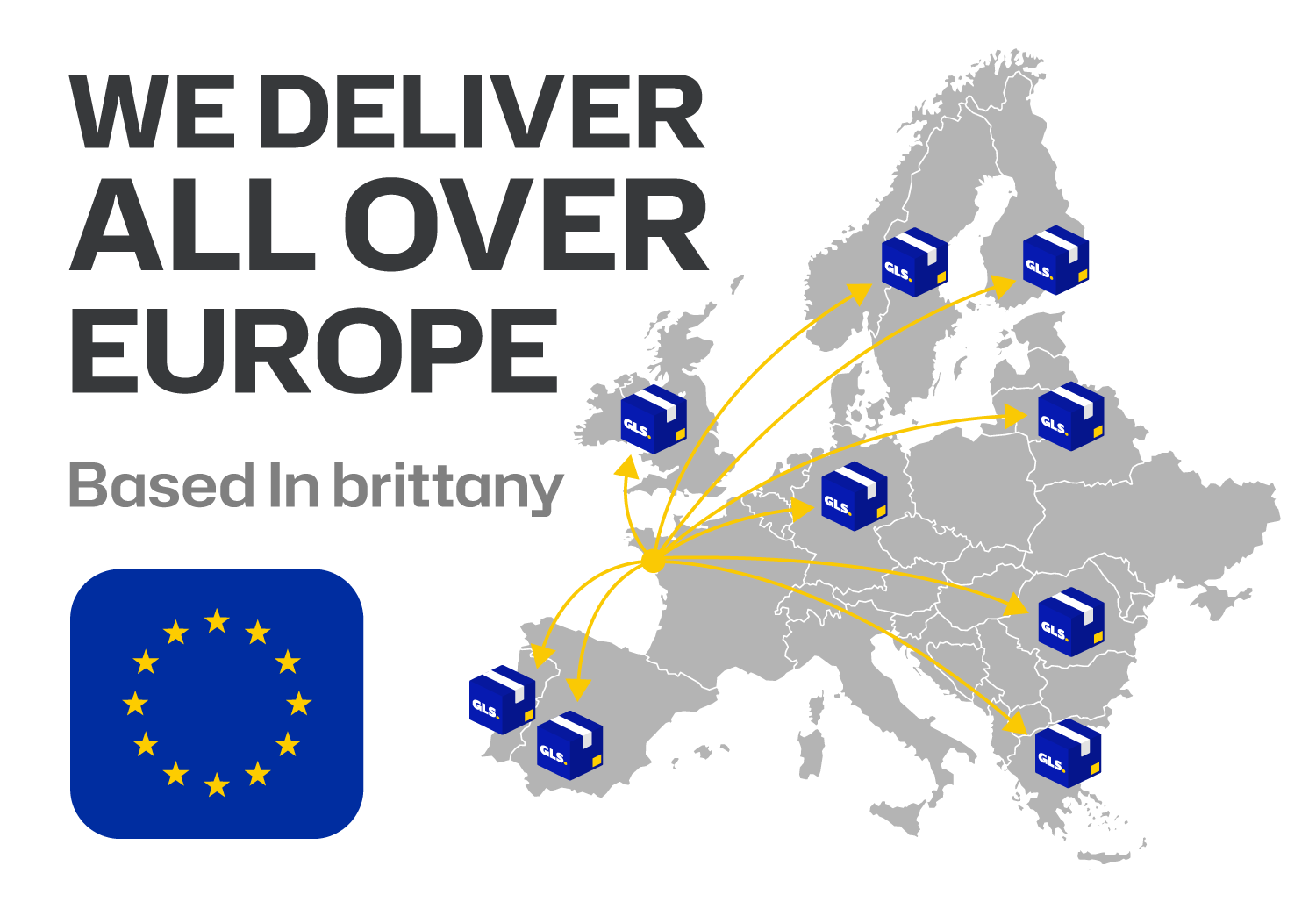 Consegna in Europa con GLS dalla Bretagna